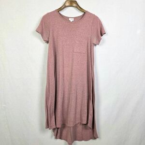 LuLaRoe Carly Dress Solid Mauve Hi Low Small
